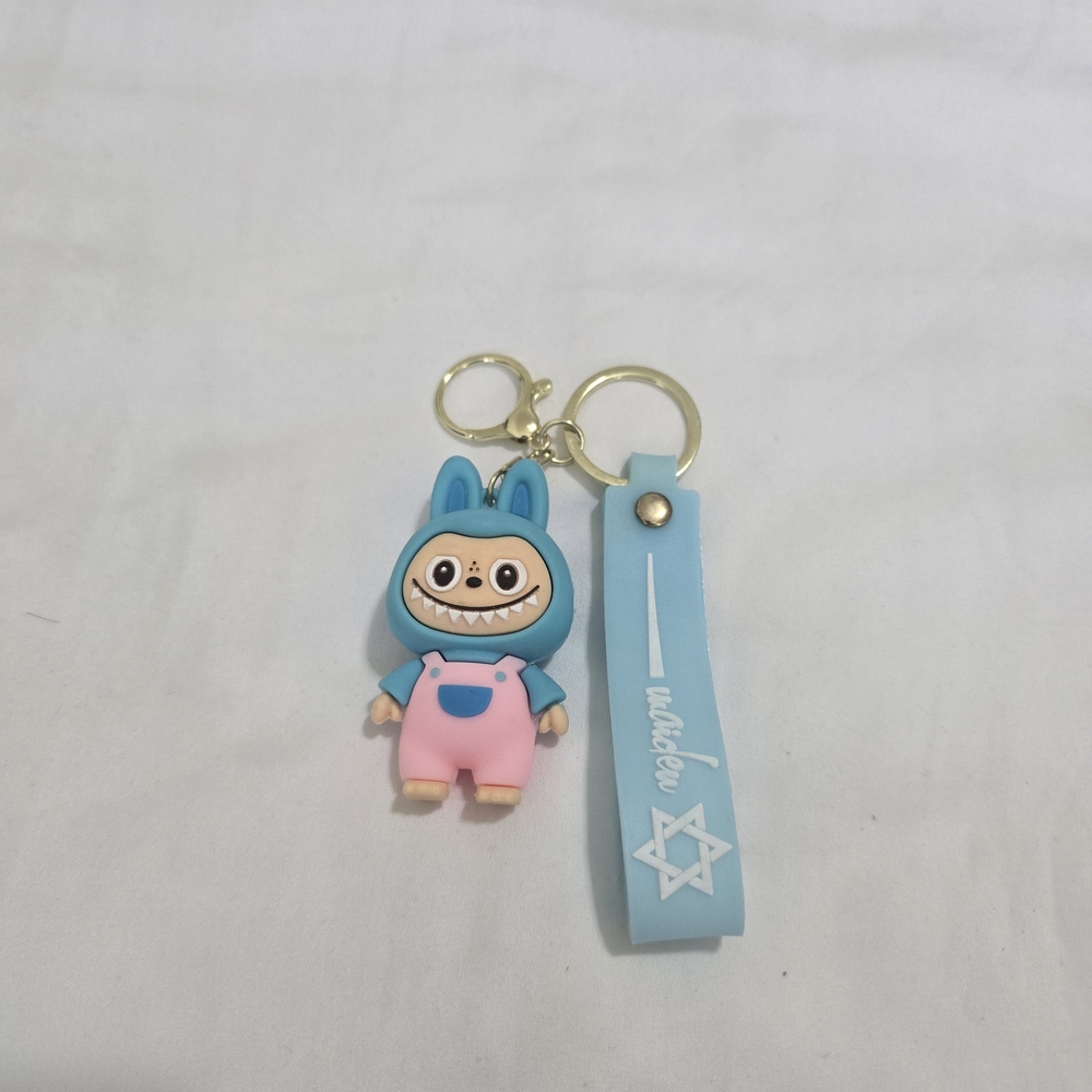 Blue and Pink Kids labubu Keychain Bag charm